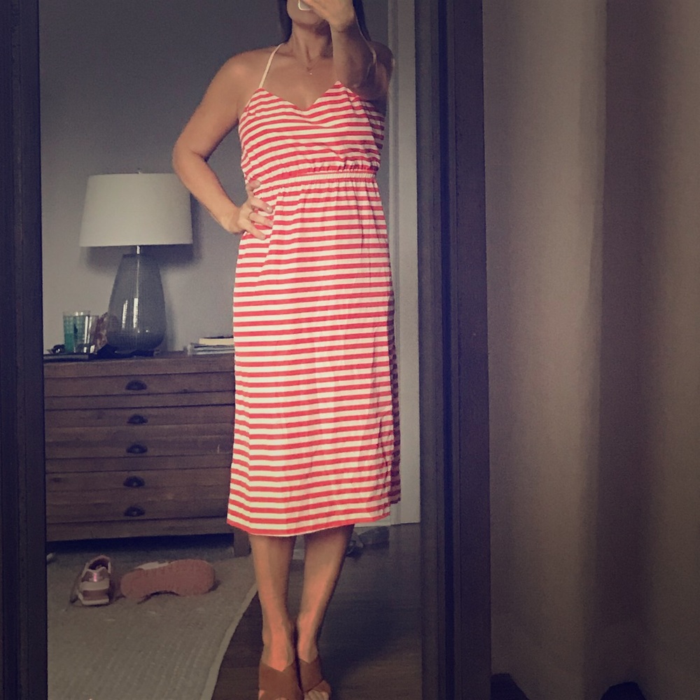 Beautiful coral and white Razorback dress